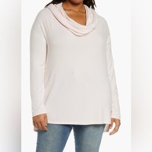 **5 for $25**Sz 3X cowl neck light pink sweater. Very good used condition.
